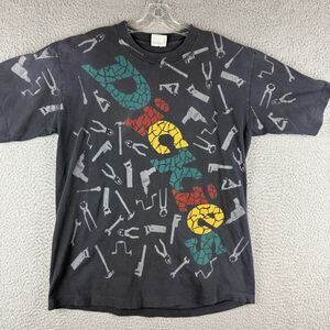 Vintage 90s Dickies Shirt Mens Large Single Stitch Grunge Goth Skate Tee